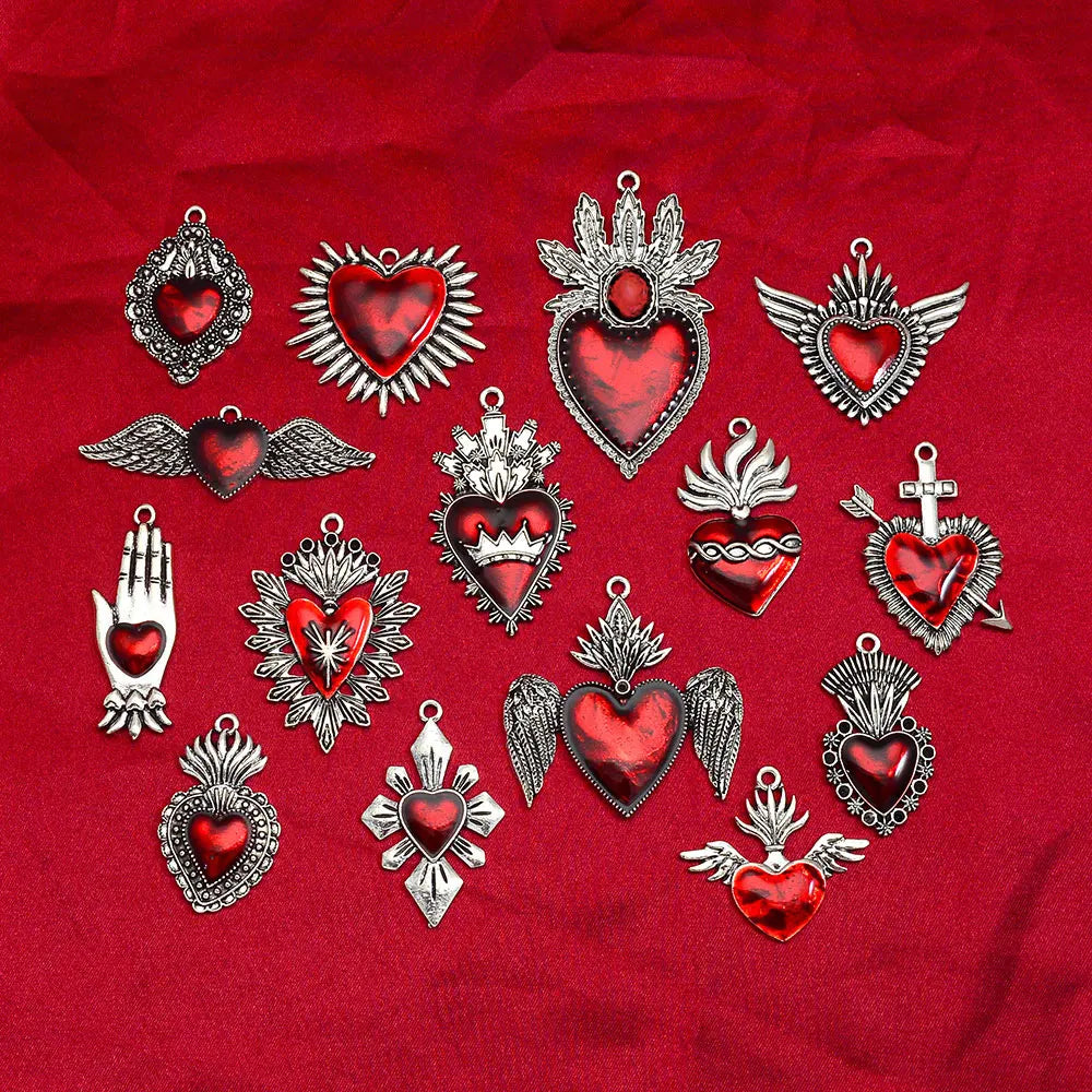 Sacred Heart Necklace Charms