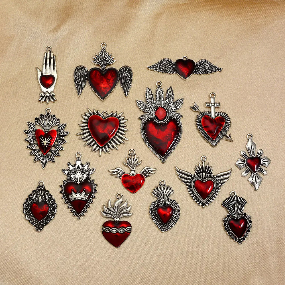 Sacred Heart Necklace Charms