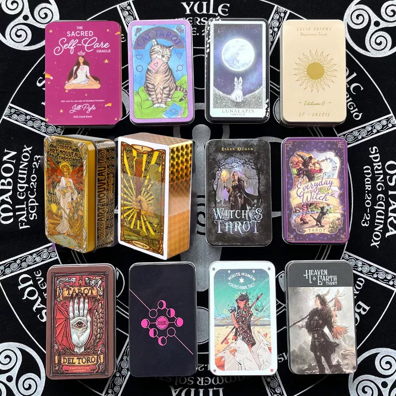 Midnight Magic Tarot | Case Enchanted Hour Tarot Box | Sorcerer's Tarot Card Holder | Mystic Moon Tarot Case  | Witch's Tarot Card | Vault Shadow Realm Tarot Box | Dark Arts Tarot Case | Spellbound Tarot Card | Keeper Moonlit Tarot Card Casket