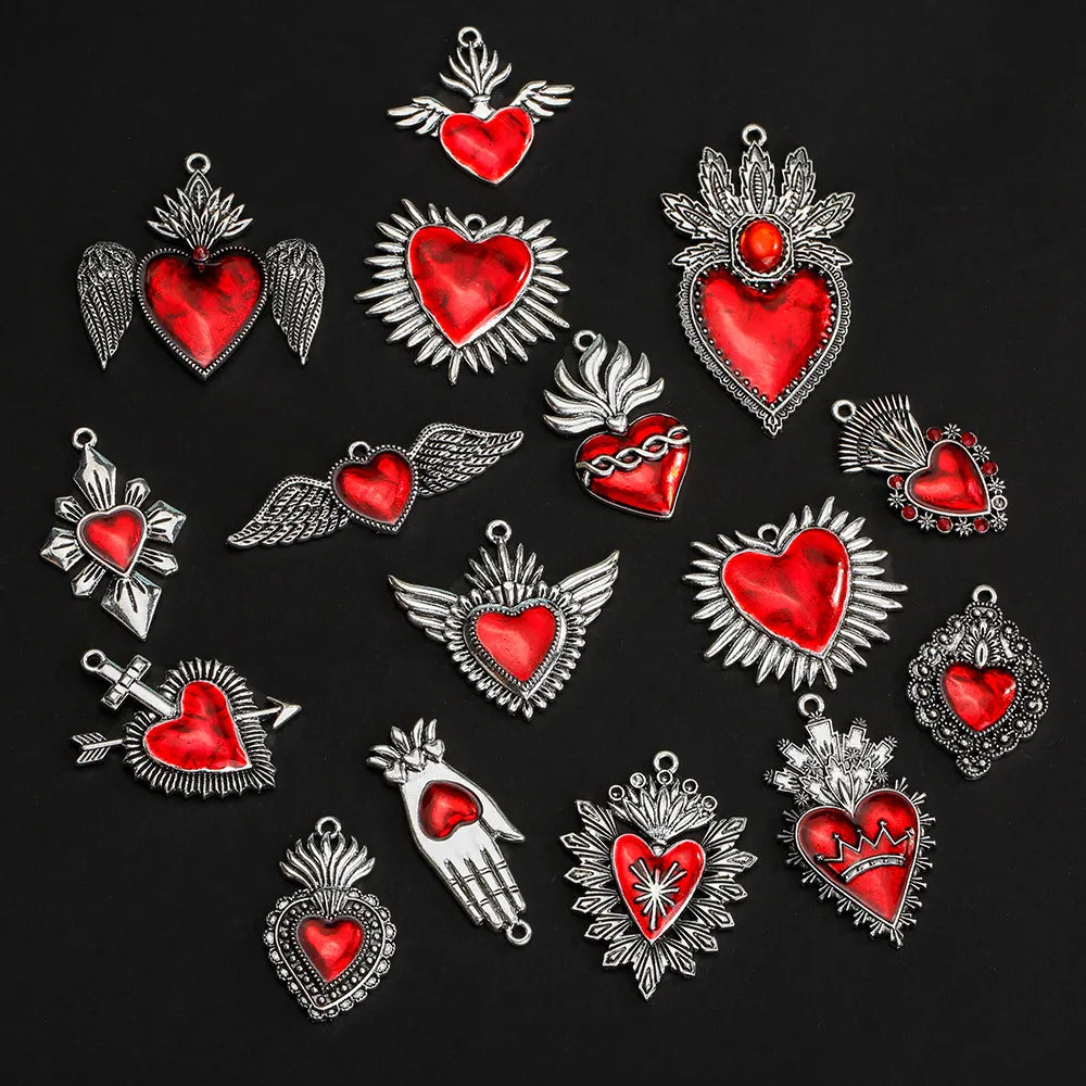 Sacred Heart Necklace Charms